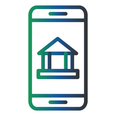 Banka simgesinin vektör illüstrasyonu