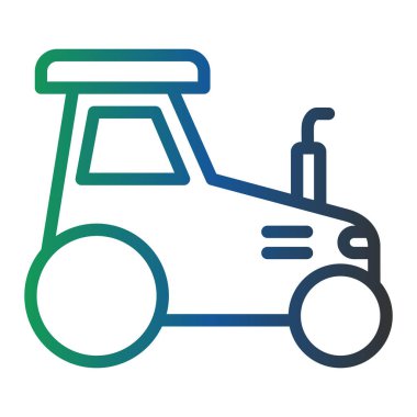 Traktör simgesinin vektör illüstrasyonu