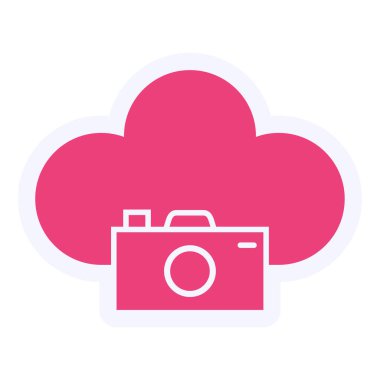vector illustration of Cloud Camera