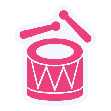 davul modern simge vektör illüstrasyonu