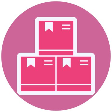 Kutu. Web simgesi basit illüstrasyon