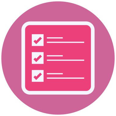 Kontrol listesi. Web simgesi basit illüstrasyon