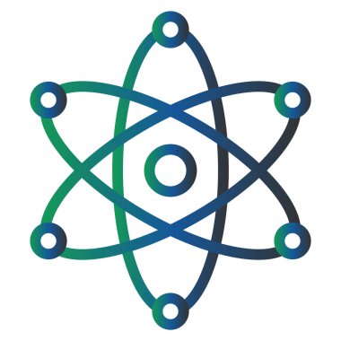 atom. Web simgesi basit illüstrasyon 