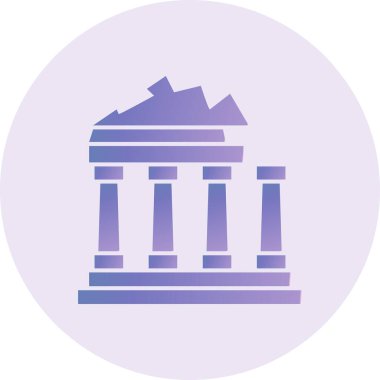 vector illustration of Apollo Temple icon