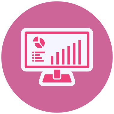 Analizler. Web simgesi basit illüstrasyon