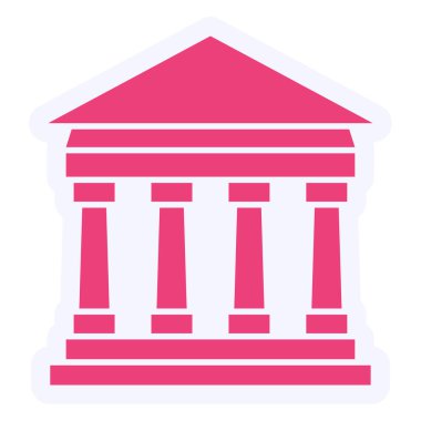 Parthenon  building icon, vector illustration