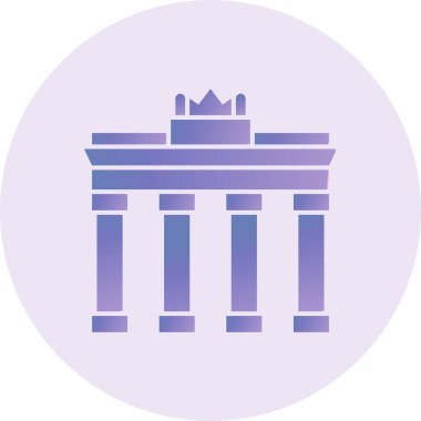 vector illustration of Brandenburg Gate icon