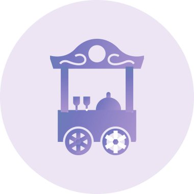 Gıda Stall modern ikon vektör illüstrasyonu