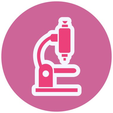 Mikroskop. Web simgesi basit illüstrasyon