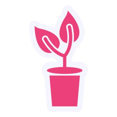 web icon, simple illustration of Plant Pot