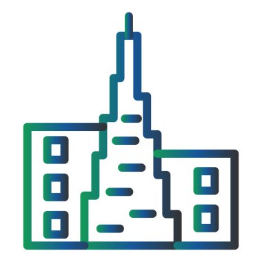 Bina. Web simgesi basit illüstrasyon