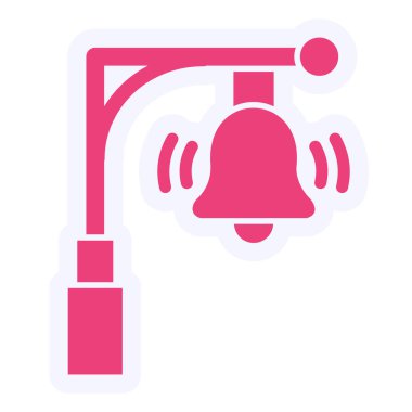vector illustration of Train Bell icon
