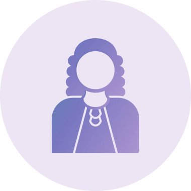Judge male avatar icon. flat pictogram. vector illustration.
