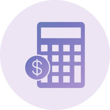 calculator and Budget icon, illustration icon for personal and commercial use 