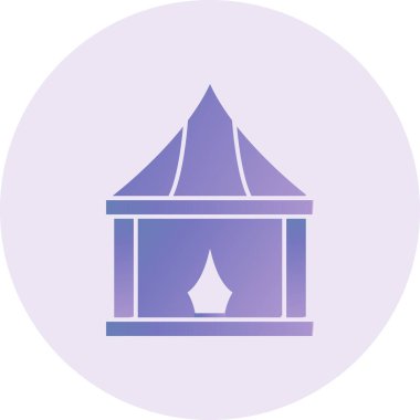 Sirk Çadırı modern ikon vektör çizimi