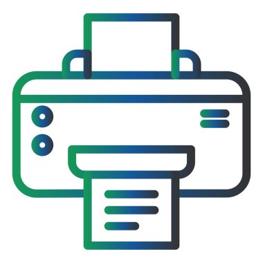 vector illustration of printer. seo modern and office sign