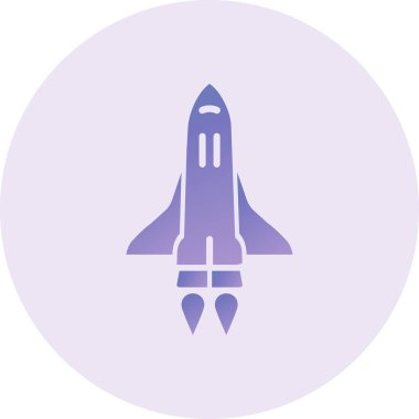 roket ikonu vektör illüstrasyonu