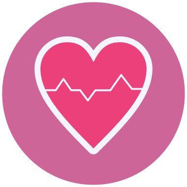 Kalp. Web simgesi basit illüstrasyon