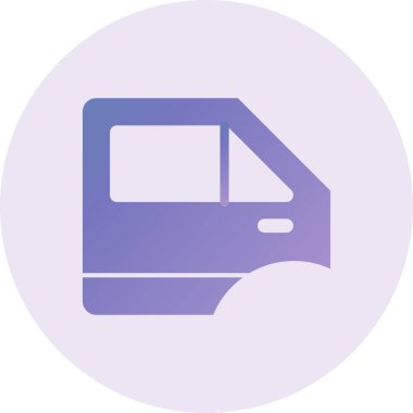 Araba Kapısı Vektörü Kabartma Simgesi Tasarımı 