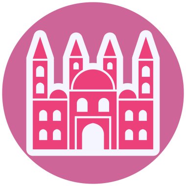 Şato. Web simgesi basit illüstrasyon