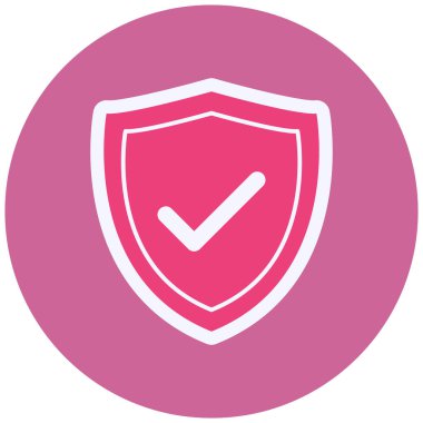 Kalkan simgesinin vektör illüstrasyonu