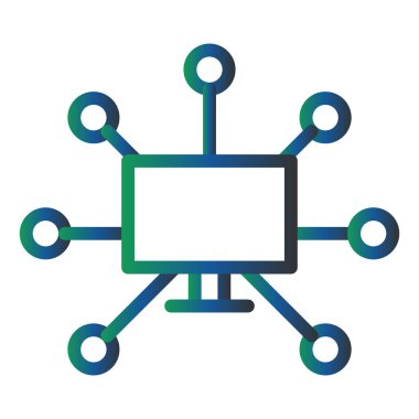 Ağ simgesinin vektör illüstrasyonu