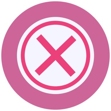 İptal et. Web simgesi basit illüstrasyon