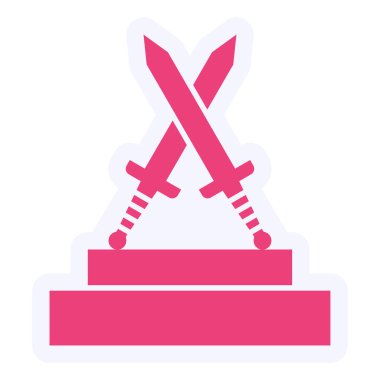 Kılıçlar. Web simgesi basit illüstrasyon