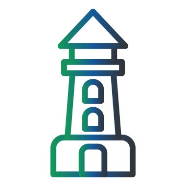 deniz feneri ikonu vektör illüstrasyonu