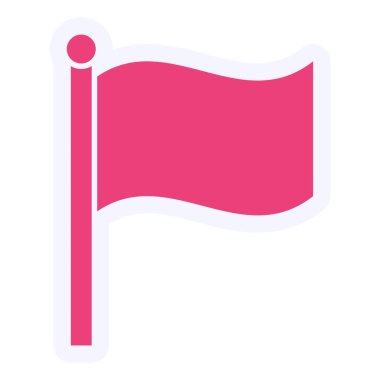 Bir bayrak simgesinin vektör illüstrasyonu