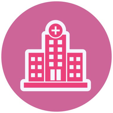 Hastane. Web simgesi basit illüstrasyon