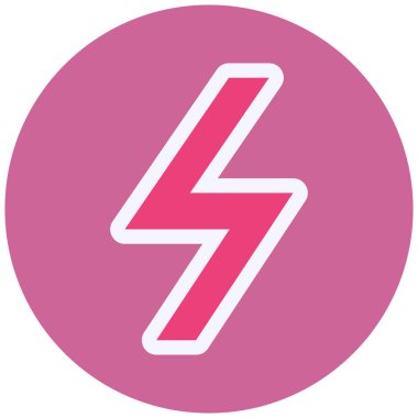 lightning icon, modern web illustration