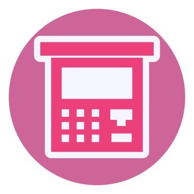 atm vektör simgesi modern basit illüstrasyon