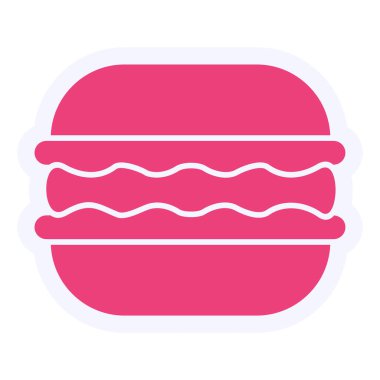 Macaron modern simge vektör illüstrasyonu