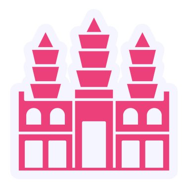 Bina. Web simgesi basit illüstrasyon