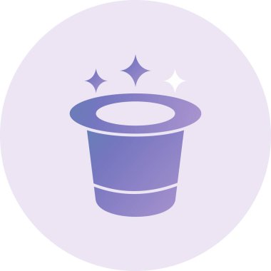 Sihirli Şapka modern ikon vektör illüstrasyonu