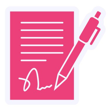 Belge. Web simgesi basit illüstrasyon