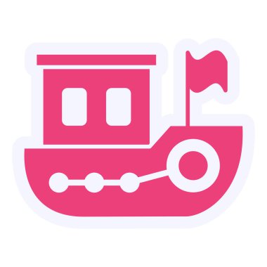 Tekne simgesinin vektör illüstrasyonu