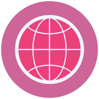 Küre. Web simgesi basit illüstrasyon