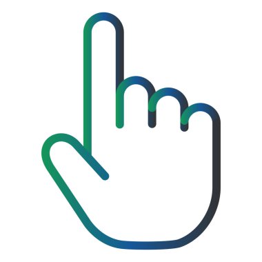 El imleci. Web simgesi basit illüstrasyon