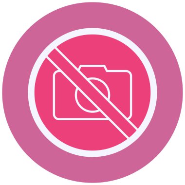 No photo camera, icon modern illustration 