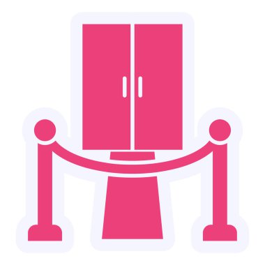 Yatağa. Web simgesi basit illüstrasyon