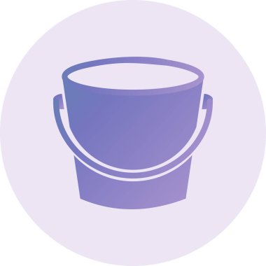 web icon, simple illustration of Bucket