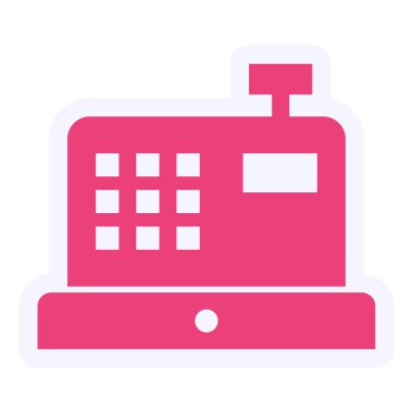 Yazar kasa simge vektör çizim