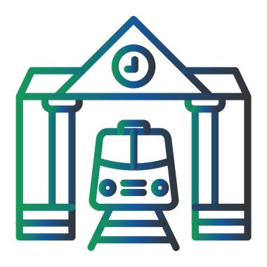 tren simgesi vektör illüstrasyonu