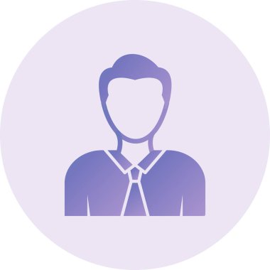 Visitor avatar, icon modern simple illustration 