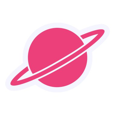 Gezegen. Web simgesi basit illüstrasyon