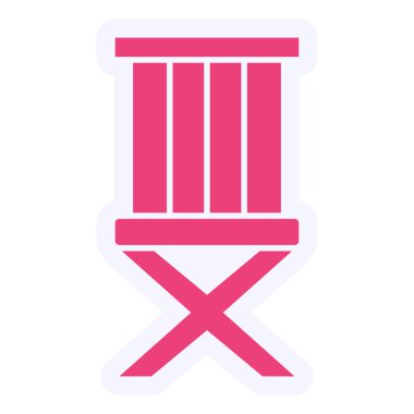 Sandalye. Web simgesi basit illüstrasyon