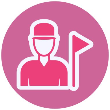 Tour Guide flat icon