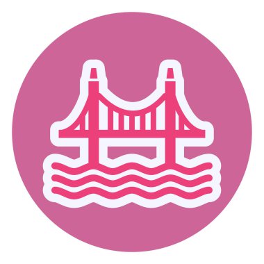 bridge icon vector isolated on white background for your web and mobile app design, city logo concept